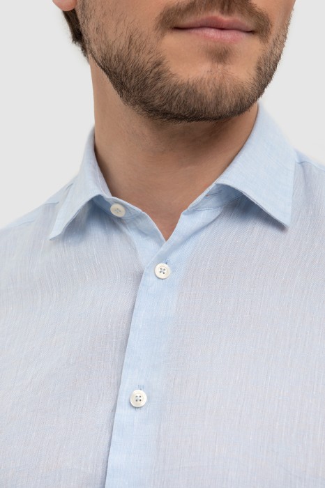 сорочка limited edition изо льна от бренда kanzler вид слева