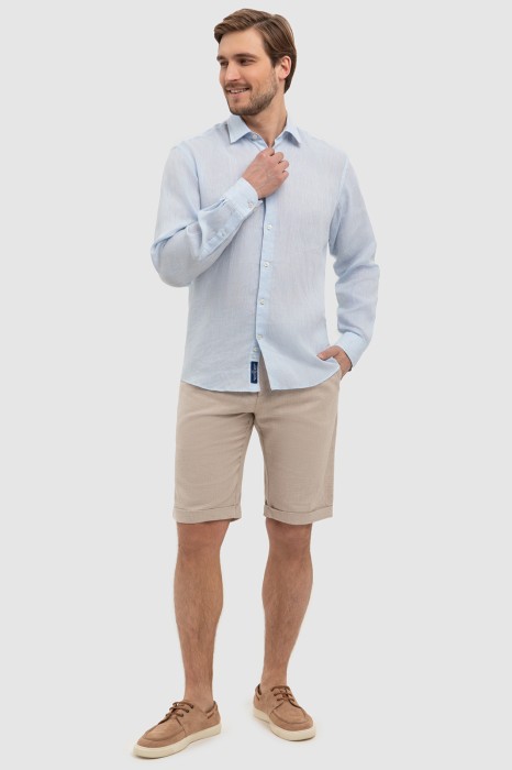 сорочка limited edition изо льна из россии вид сбоку