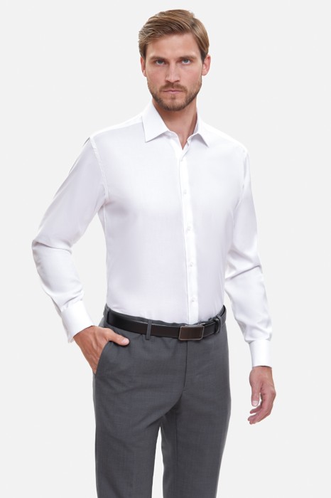 сорочка полуприталенная из хлопка с защитой от пятен фотография