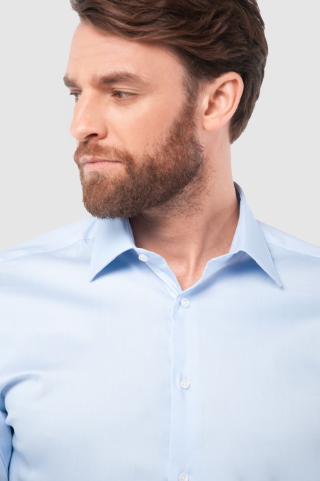 сорочка полуприталенная из хлопка, устойчивого к сминанию по цене 7490 руб вид справа