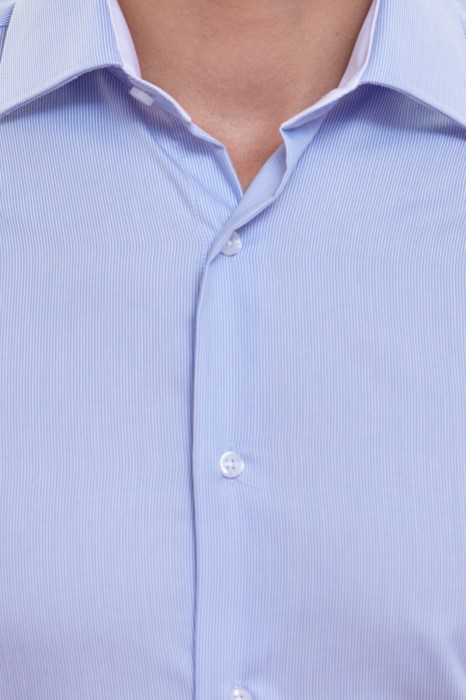 сорочка полуприталенная из хлопка от бренда kanzler вид слева