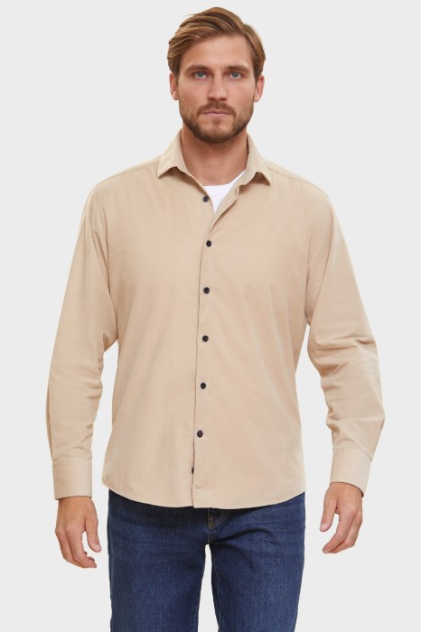 сорочка полуприталенная из хлопка фотография