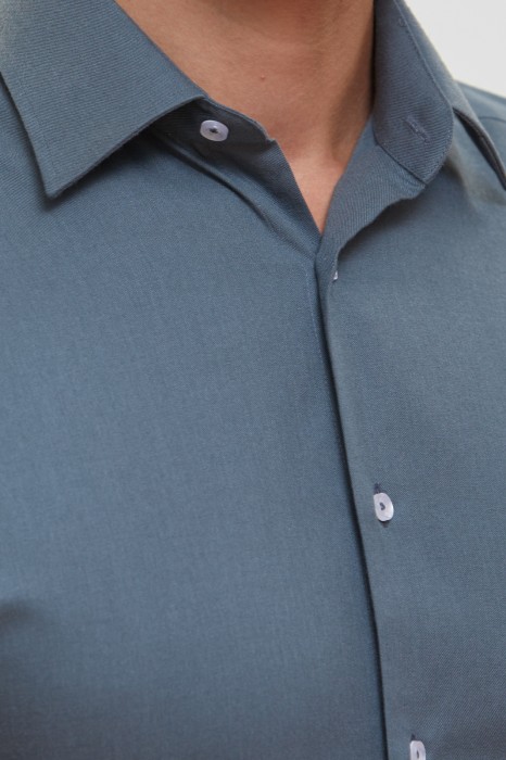 сорочка полуприталенного кроя от бренда kanzler вид слева