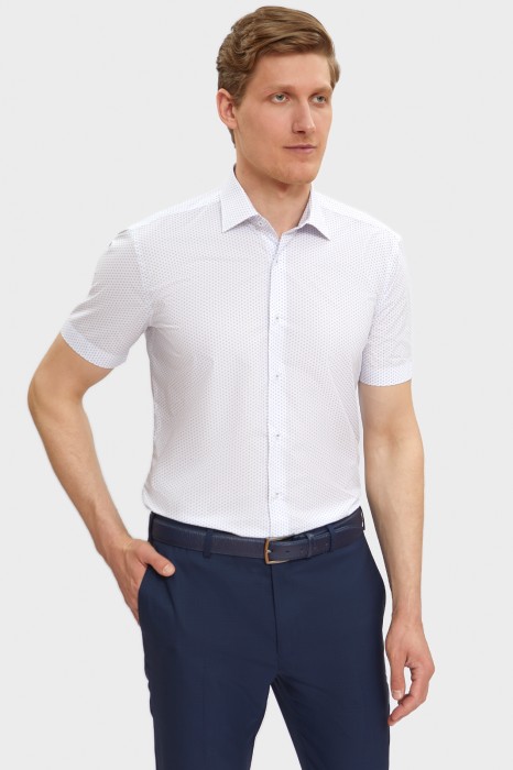 сорочка приталенная из хлопка фотография