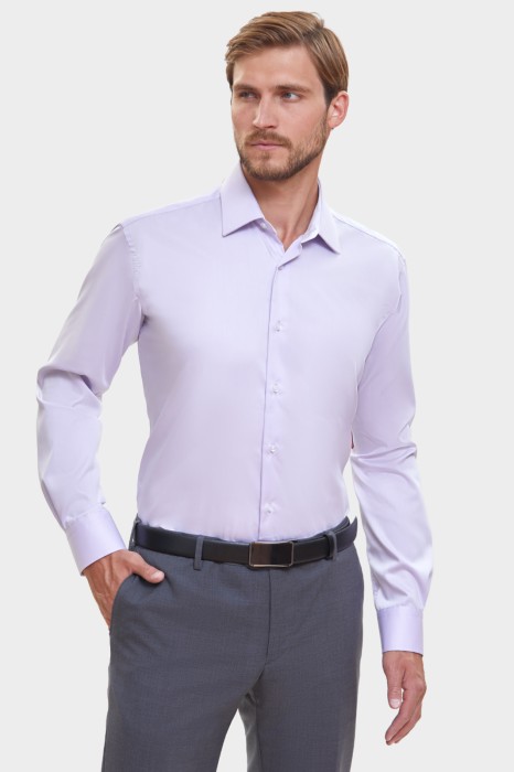 сорочка приталенная из хлопка фотография