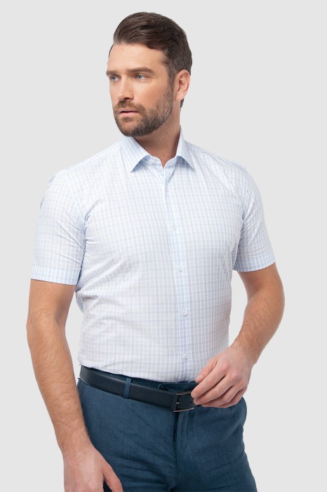 сорочка приталенная из хлопка фотография