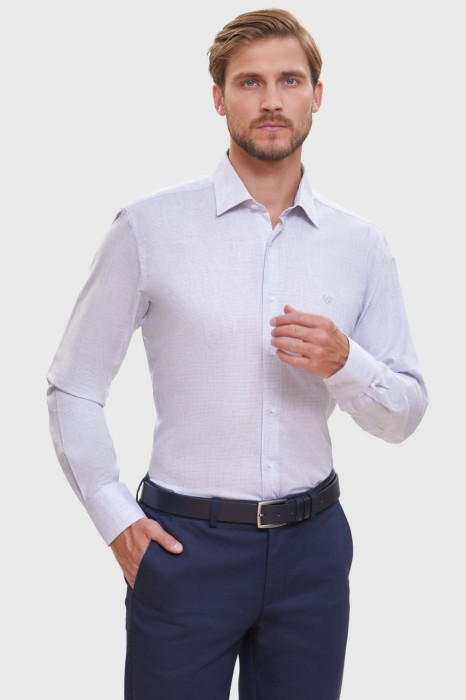 сорочка приталенная из хлопка фотография