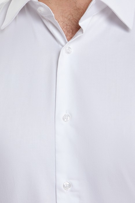 сорочка прямая из хлопка от бренда kanzler вид слева