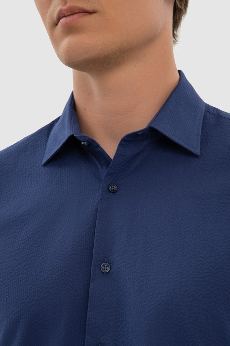 сорочка с коротким рукавом из австрийской хлопковой ткани getzner от бренда kanzler вид слева