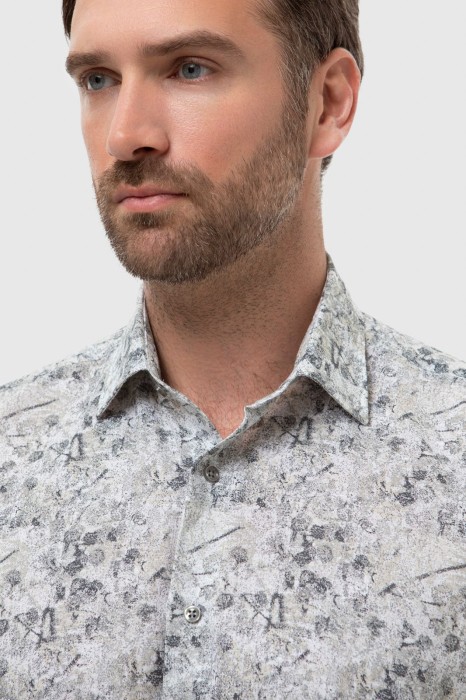 сорочка с коротким рукавом из австрийской ткани getzner от бренда kanzler вид слева