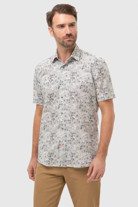 сорочка с коротким рукавом из австрийской ткани getzner из россии вид сбоку