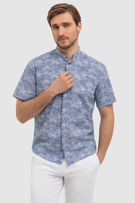 сорочка с коротким рукавом из австрийской ткани getzner из россии вид сбоку