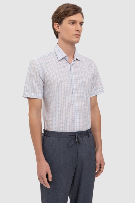 сорочка с коротким рукавом из хлопка и тенсела по цене 4990 руб вид справа