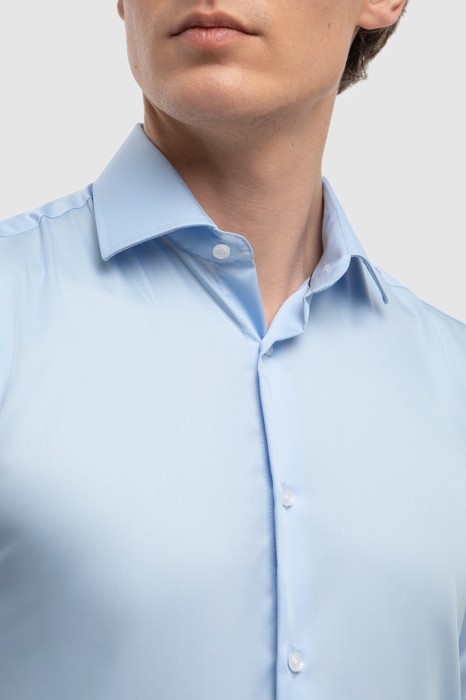 сорочка с коротким рукавом из хлопка от бренда kanzler вид слева