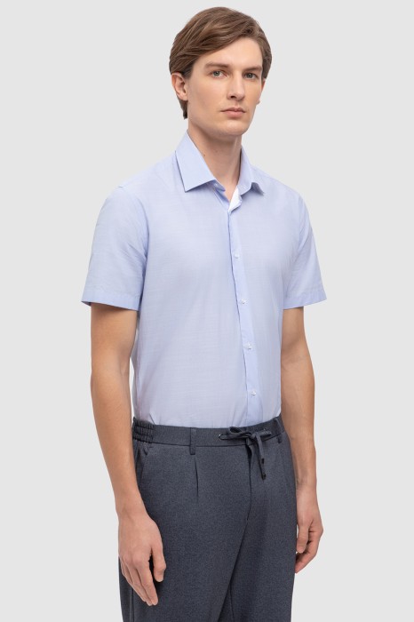 сорочка с коротким рукавом из хлопка по цене 5990 руб вид справа