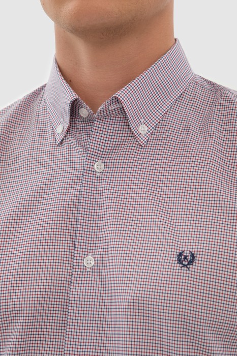 сорочка с коротким рукавом из хлопка от бренда kanzler вид слева