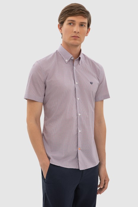 сорочка с коротким рукавом из хлопка из россии вид сбоку