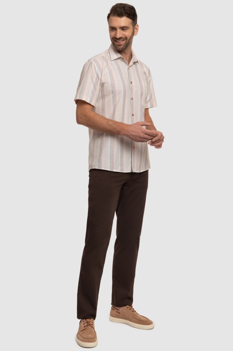 сорочка с коротким рукавом из хлопка из россии вид сбоку