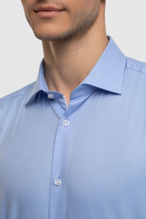 сорочка с коротким рукавом из хлопка от бренда kanzler вид слева