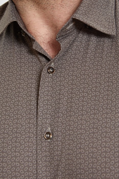 сорочка с коротким рукавом из хлопка от бренда kanzler вид слева