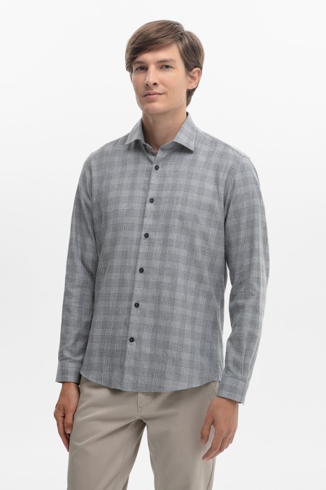 сорочка в клетку из австрийской хлопковой ткани getzner фотография