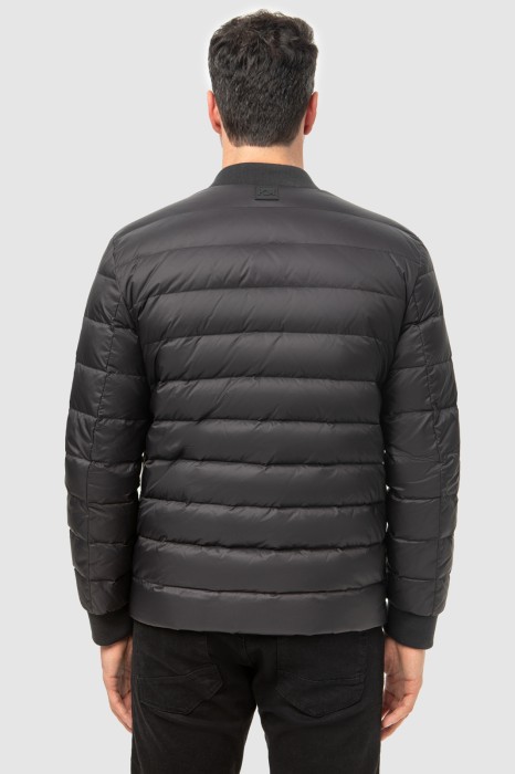 стеганый бомбер зимний с водоотталкивающей обработкой из россии вид сбоку