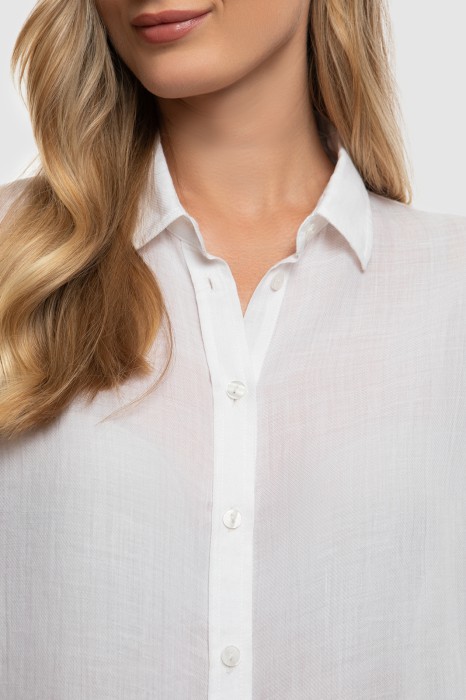 свободная рубашка из рами от бренда kanzler вид слева