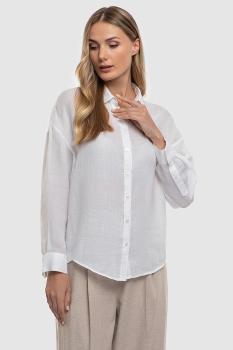 свободная рубашка из рами по цене 6990 руб вид справа