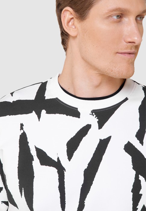 толстовка из хлопка от бренда kanzler вид слева