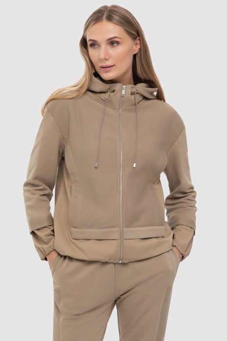 толстовка из хлопка из хлопка спереди