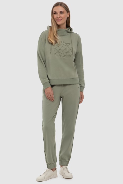 толстовка из хлопка из хлопка спереди