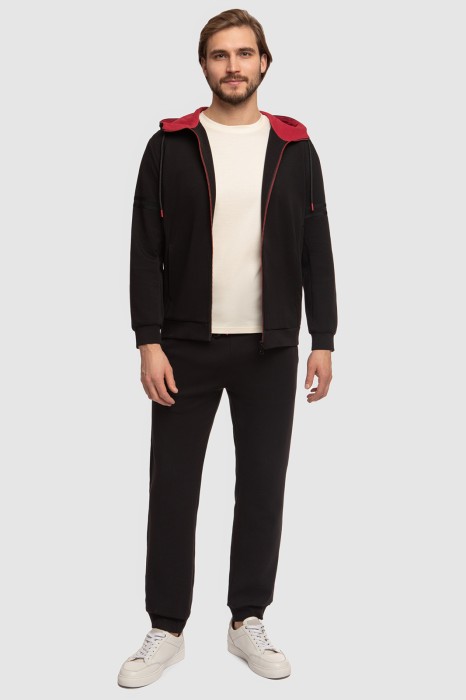 толстовка из хлопка из хлопка спереди