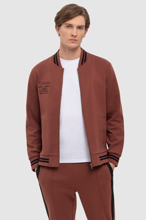 толстовка из хлопка из хлопка спереди