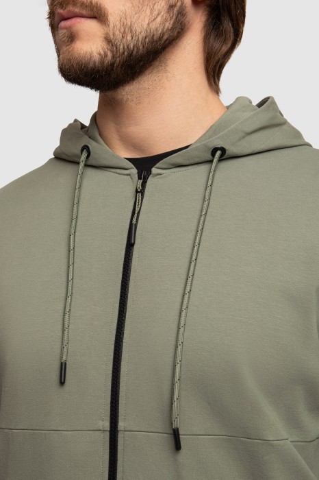 толстовка из хлопка от бренда kanzler вид слева