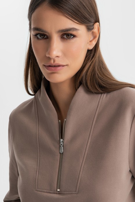 толстовка из хлопка от бренда kanzler вид слева