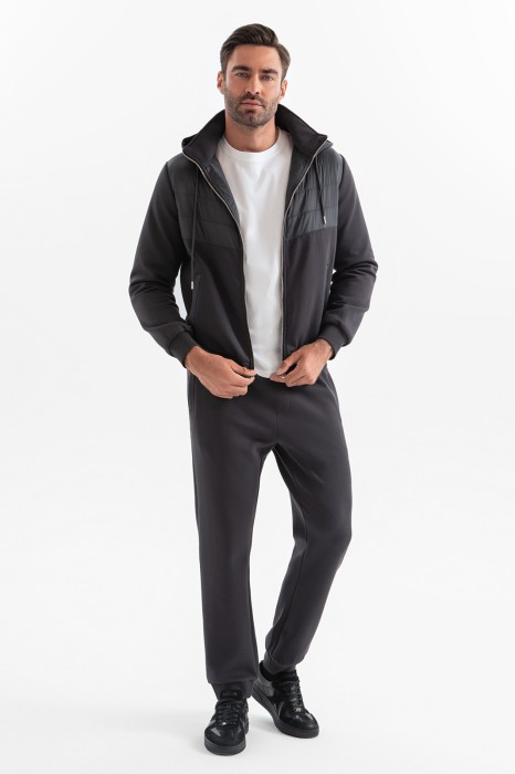 толстовка из хлопка из хлопка спереди