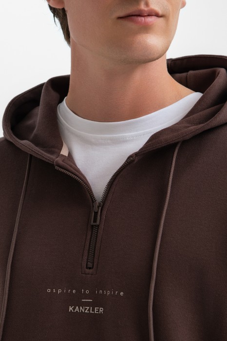 толстовка из хлопка от бренда kanzler вид слева