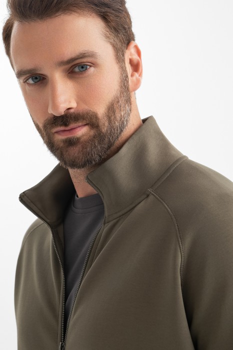 толстовка из хлопка от бренда kanzler вид слева