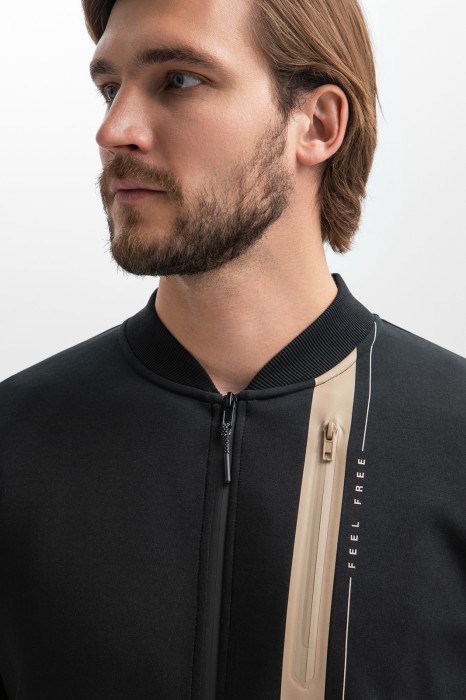 толстовка в стиле колор-блок от бренда kanzler вид слева