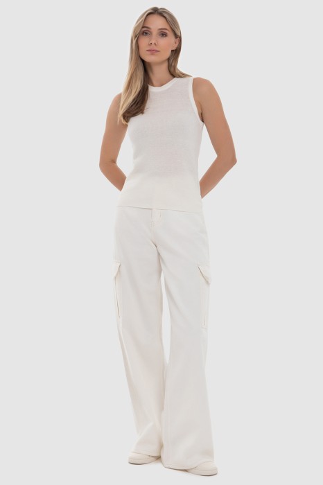 топ изо льна и хлопка из россии вид сбоку