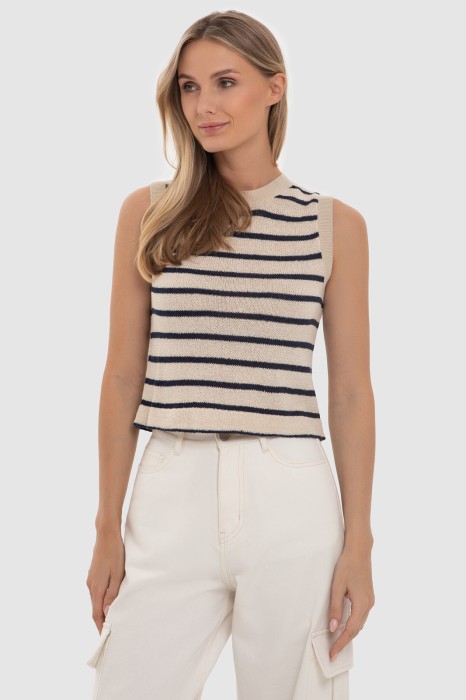 трикотажный топ в полоску по цене 3990 руб вид справа