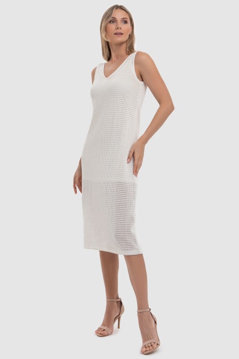 вязаное платье-миди фотография