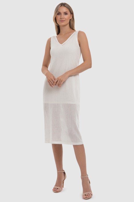 вязаное платье-миди из россии вид сбоку