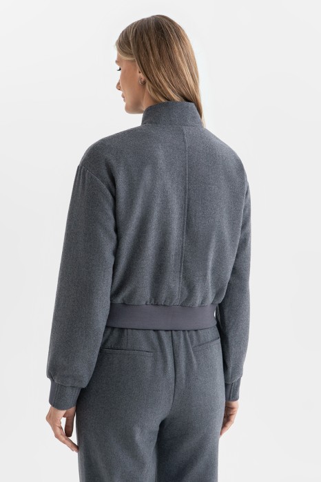 жакет-бомбер из смесовой шерсти по цене 24990 руб вид справа