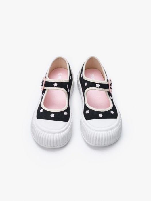 балетки спортивном стиле с вышивкой для девочек от бренда sela вид слева