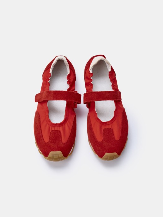 балетки в спортивном стиле из натуральной замши и кожи из россии вид сбоку