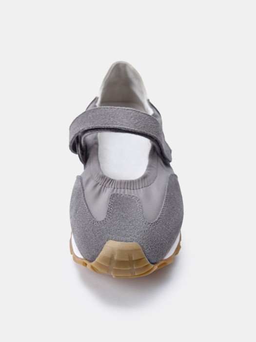 балетки в спортивном стиле из натуральной замши и кожи из россии вид сбоку