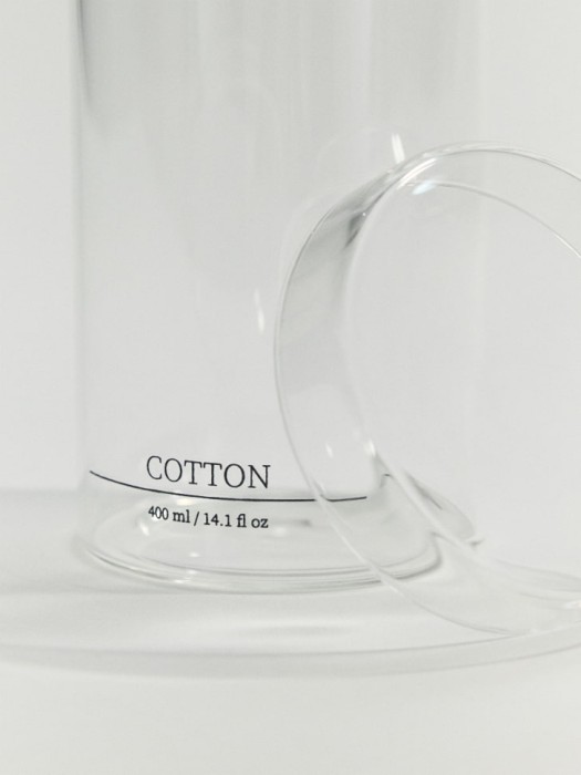 банка для хранения в ванной из стекла от бренда sela вид слева