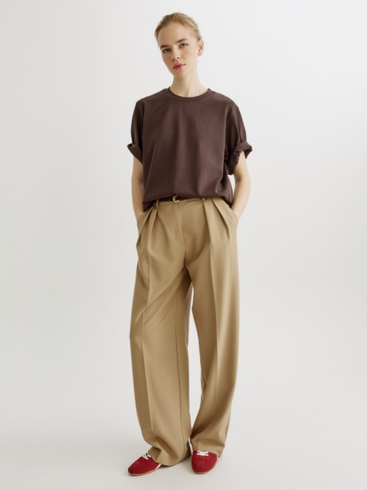 базовая футболка альба оверсайз от бренда sela вид слева