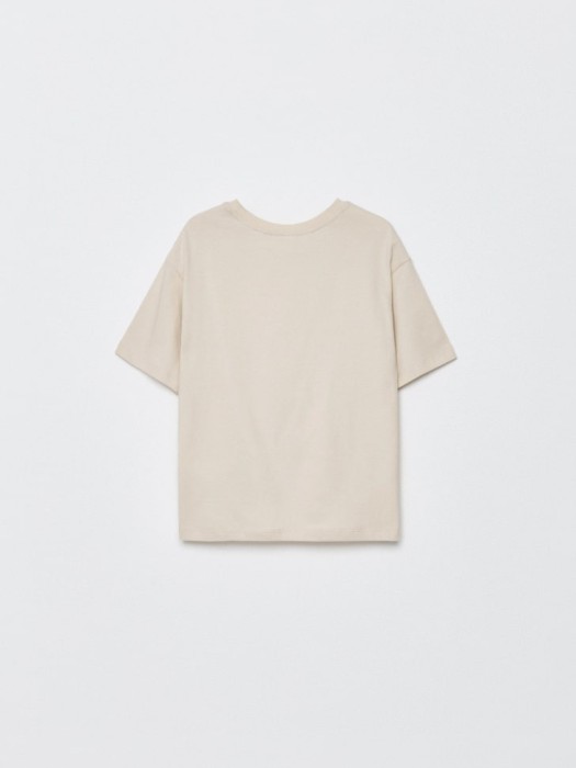 базовая футболка оверсайз детская из россии вид сбоку